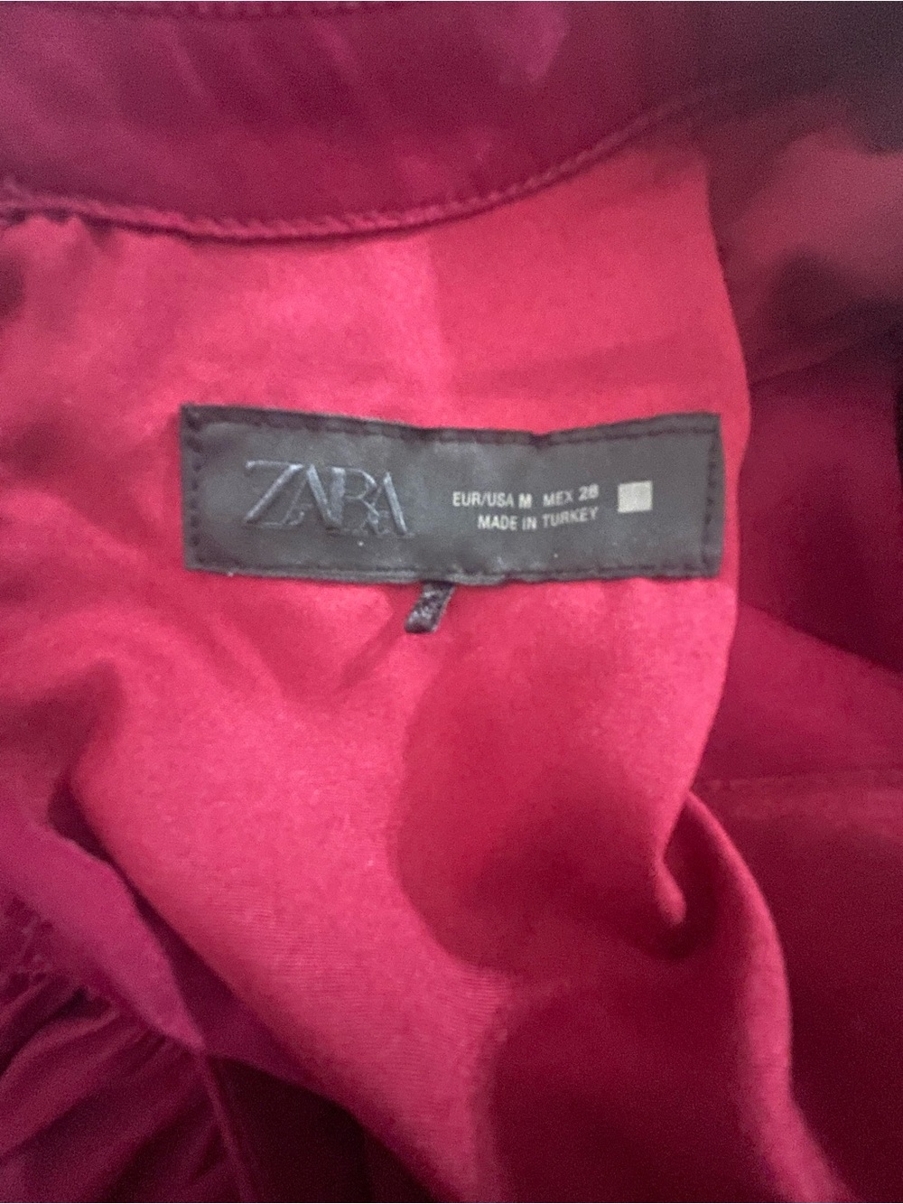 ZARA Chic Burgundy Wine Sleeveless MIDI Dress size M - Picture 3 of 12